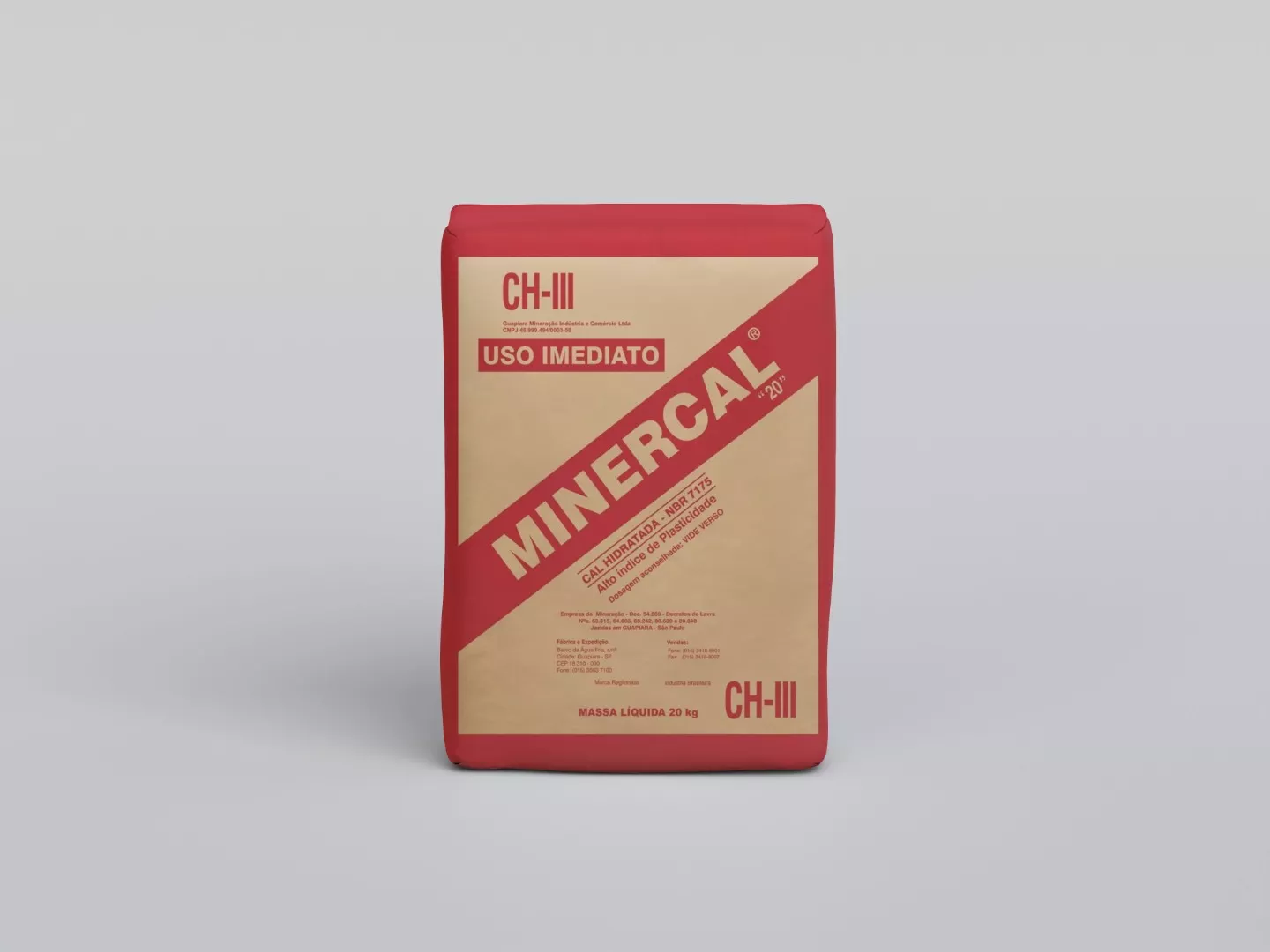 Minercal Cal Hidratada CH-III - 20 kg